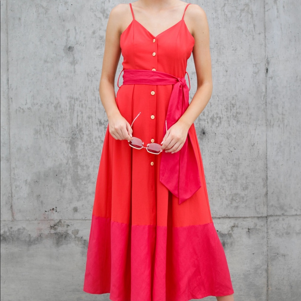 PRICE FIRM NWT red midi dress